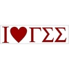 Gamma Sigma Sigma I Love Bumper Sticker