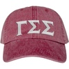 Gamma Sigma Sigma Lettered Premium Pastel Hat(Burgundy)