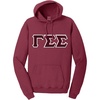 Gamma Sigma Sigma Pigment-Dyed Lettered Hooded Sweatshirt(Merlot)