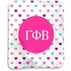 Greekgear Gamma Phi Beta Hearts Sherpa Lap Blanket