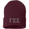 Greekgear Gamma Sigma Sigma Greek Letter Knit Cap Maroon