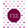 Greekgear Gamma Sigma Sigma Hearts Fleece Blanket