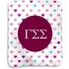 Greekgear Gamma Sigma Sigma Hearts Sherpa Lap Blanket