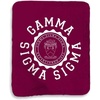 Greekgear Gamma Sigma Sigma Seal Sherpa Lap Blanket Maroon