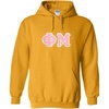 Greekgear Phi Mu Lettered Hooded Sweatshirt(Athletic Gold)