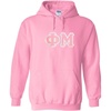 Greekgear Phi Mu Lettered Hooded Sweatshirt(Light Pink)