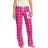 Greekgear Phi Mu Women’s Flannel Plaid Pant – PJ’s(Fuchsia)