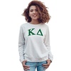 Kappa Delta Arched Greek Lettered Crewneck Sweatshirt(Light Grey)