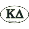 Kappa Delta Euro Style Sticker Black
