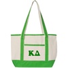 Kappa Delta Sailing Tote Bag(Natural/ Lime Green)