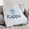 Kappa Kappa Gamma Fleur de lis Afghan Blanket Throw