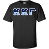 Kappa Kappa Gamma Two Tone Greek Lettered T-Shirt(Black)