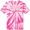 Phi Mu Lettered Tie-Dye T-Shirts(Pink)