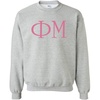 Phi Mu University Greek Crewneck Sweatshirts(Light Grey)