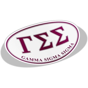 Gamma Sigma Sigma Greek Letter Oval Decal