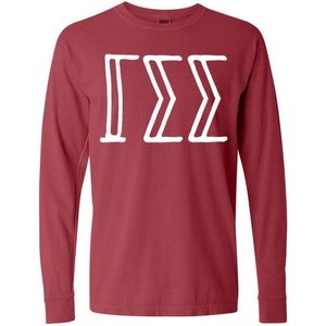 Gamma Sigma Sigma Greek Long Sleeve T-Shirt(Paprika)