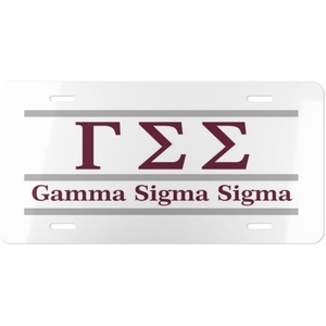 Gamma Sigma Sigma Lettered Lines License Covers