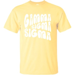 Gamma Sigma Sigma Sorority Shag T-Shirt(Maize)