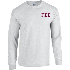Gamma Sigma Sigma World Famous Crest Long Sleeve T-Shirt(Light Grey)