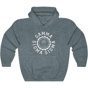 Greekgear Gamma Sigma Sigma Unisex College Seal Hoodie(Dark Heather)