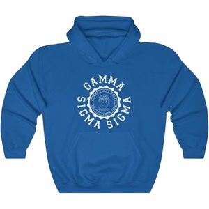 Greekgear Gamma Sigma Sigma Unisex College Seal Hoodie(Royal)