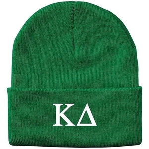 Greekgear Kappa Delta Greek Letter Knit Cap Kelly Green