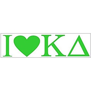 Greekgear Kappa Delta I Love Bumper Sticker