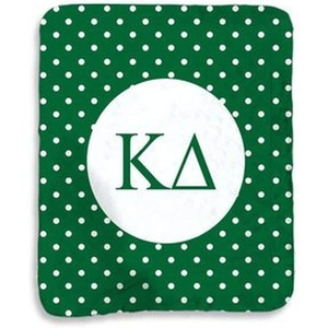 Greekgear Kappa Delta Polka Dots Sherpa Lap Blanket