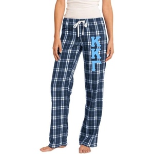 Greekgear Kappa Kappa Gamma Women’s Flannel Plaid Pant – PJ’s(Navy Blue)
