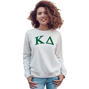 Kappa Delta Arched Greek Lettered Crewneck Sweatshirt(Light Grey)