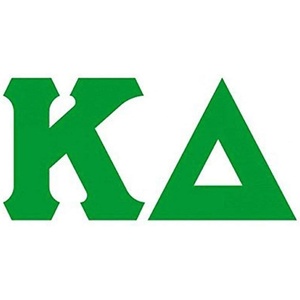 Kappa Delta Big Greek Letter Window Sticker Decal 4 Inches Kelly Green(Kelly Green)