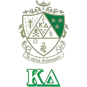 Kappa Delta Crest Decals Green/White