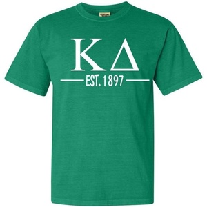 Kappa Delta Custom Greek Lettered Short Sleeve T-Shirt(Grass)