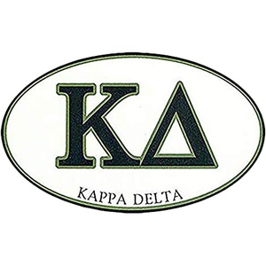 Kappa Delta Euro Style Sticker Black