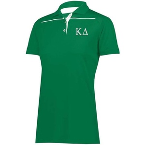 Kappa Delta Greek Letter Defer Polo(Forest/White)