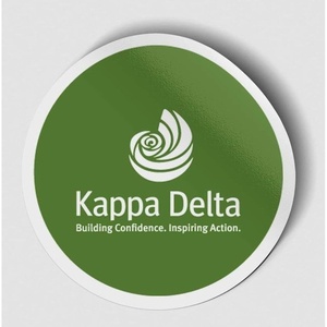 Kappa Delta Logo Round Decal Green(Green)