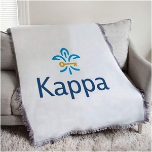 Kappa Kappa Gamma Fleur de lis Afghan Blanket Throw