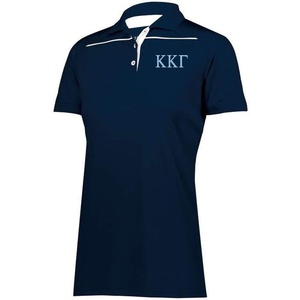 Kappa Kappa Gamma Greek Letter Defer Polo(Navy/White)