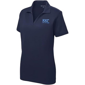 Kappa Kappa Gamma Greek Letter Polo Shirts(True Navy)
