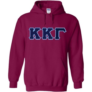 Kappa Kappa Gamma Lettered Hooded Sweatshirt(Magenta Pink)