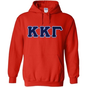 Kappa Kappa Gamma Lettered Hooded Sweatshirt(Orange)