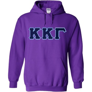 Kappa Kappa Gamma Lettered Hooded Sweatshirt(Purple)