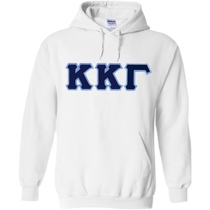 Kappa Kappa Gamma Lettered Hooded Sweatshirt(White)