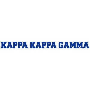 Kappa Kappa Gamma Long Window Sticker