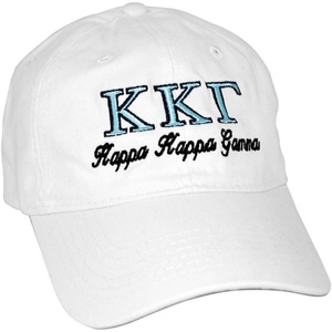 Kappa Kappa Gamma Script Cap(White)