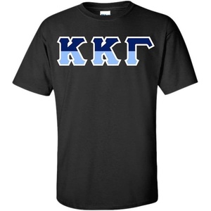 Kappa Kappa Gamma Two Tone Greek Lettered T-Shirt(Black)