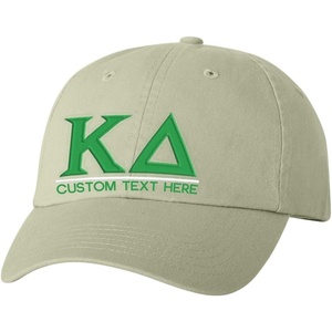 Personalized Kappa Delta Greek Line Hat(Tan)