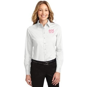 Phi Mu Greek Letter Oxford(White/ Light Stone)