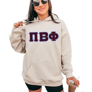 Super Heavyweight “The Heavy” Pi Beta Phi Lettered Greek Hoodie(01 Sand)