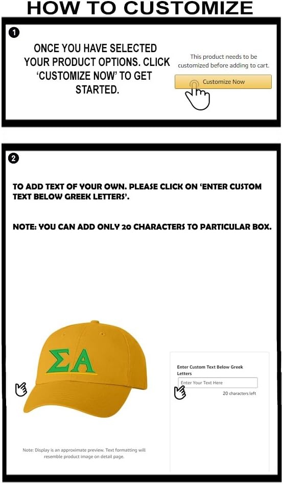 image:imagePersonalized Sigma Alpha Greek Line HatGold